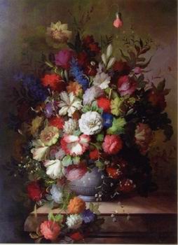 Floral, beautiful classical still life of flowers.084